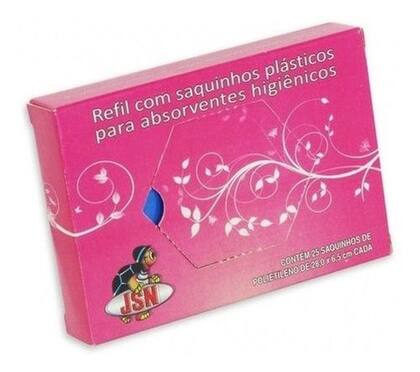 Imagem de Kit 1 Suporte + 50 Saquinhos Refil P/ Descarte De Absorvente