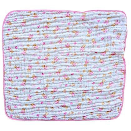 Imagem de kit 1 Toalha Banho Soft Capuz de Fralda 100% algodão grossa + 3 Pano Boca Babete Bebe Enxoval