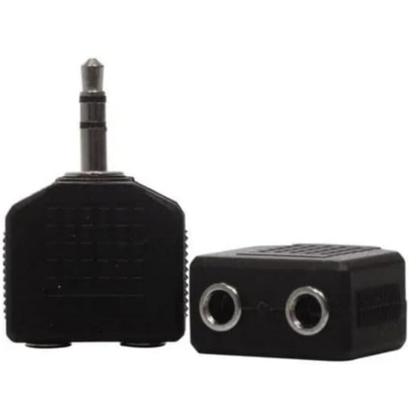Imagem de Kit 10 Adaptador de Áudio P2 Jack P2 Duplo 3,5mm Splitter Divisor de Sinal para Fone de Ouvido
