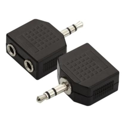 Imagem de Kit 10 Adaptador de Áudio P2 Jack P2 Duplo 3,5mm Splitter Divisor de Sinal para Fone de Ouvido
