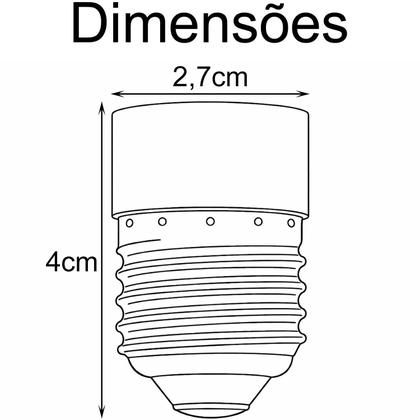 Imagem de Kit 10 adaptador de receptaculo bocal soquete de e27 para e14