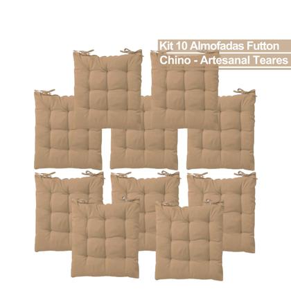 Imagem de Kit 10 Almofadas Assento Futton Design Liso Sofisticado