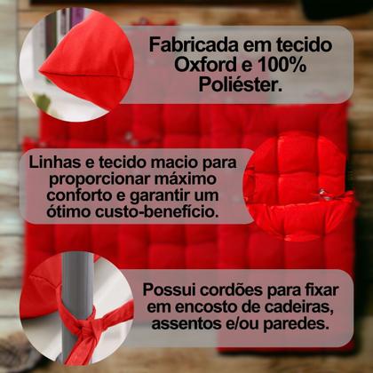 Imagem de Kit 10 Almofadas Assento Futton Design Liso Sofisticado