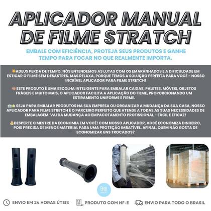 Imagem de Kit 10 Aplicadores Manual Rolo Filme Plástico Profissional