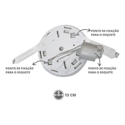 Imagem de Kit 10 Arandelas Taschibra Jurerê Vidro Meia Lua E27 Bivolt