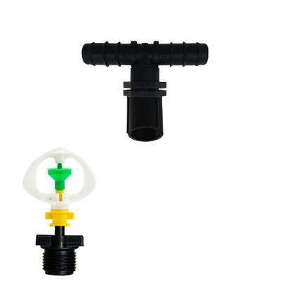Imagem de Kit 10 Aspersor Bailarina Com Tê Tubo Pe 16mm Estufa Horta