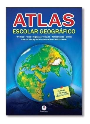 Imagem de Kit 10 Atlas Escolar Geográfico Atualizado Didático - Atacado - 10 Atlas Iguais - Ciranda Cultural