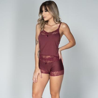 Imagem de Kit 10 Baby Doll Liso Conjunto Blusa e Short Curto Lingerie