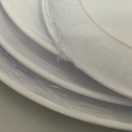 Imagem de Kit 10 Bandeja Prato Redondo Servir Bolo Festa Branco 320Mm