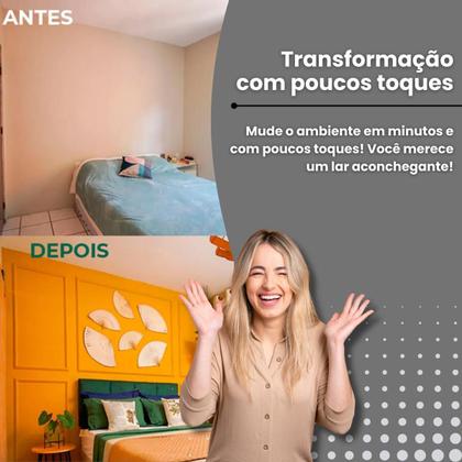 Imagem de  Kit 10 Barra Rodameio Boiserie Moldura Mdf Autocolante  Branco