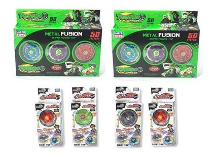 Imagem de Kit 10 Beyblade Tornado Metal Fusion + 6 Lançadores + Maleta