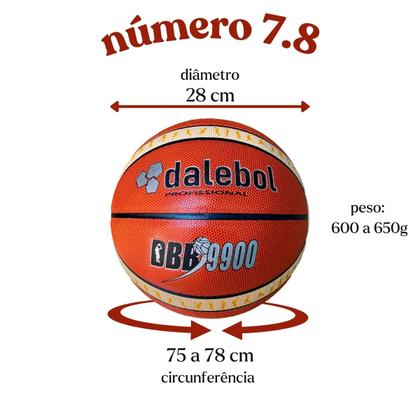 Imagem de Kit 10 Bola de Basquete Oficial Profissional Tam 7.8 LSB +NF