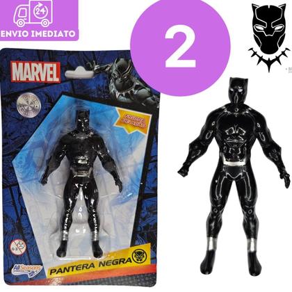 Imagem de Kit 10 Bonecos Colecionáveis Marvel Avengers Vingadores Homem De Ferro Capitão América Homem Aranha Hulk e Pantera Negra