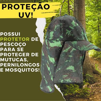 Imagem de Kit 10 Bonés Com Protetor Solar Nuca Pescoço Pesca Chapéu Pescador