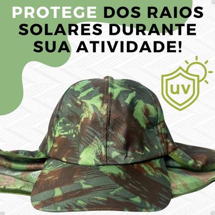 Imagem de Kit 10 Bonés Com Protetor Solar Nuca Pescoço Pesca Chapéu Pescador