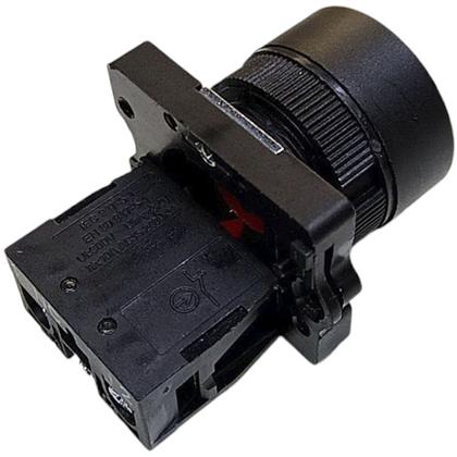 Imagem de Kit 10 Botão de Comando Pulsador Sem Trava Vermelho Impulso 1nf Pulso 22mm Ea42