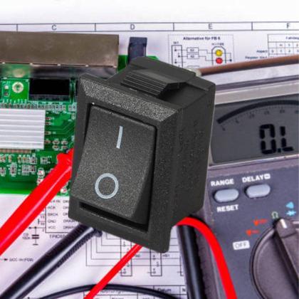 Imagem de Kit 10 Botao On Off Chave Liga Desliga Interruptor Gangorra Chave Universal 10A Tic Tac 12V A 220V Eletrico Automotivo