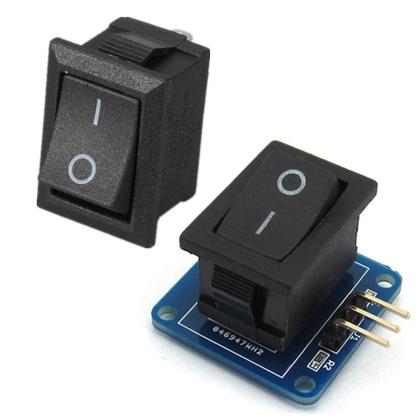 Imagem de Kit 10 Botao On Off Chave Liga Desliga Interruptor Gangorra Chave Universal 10A Tic Tac 12V A 220V Eletrico Automotivo