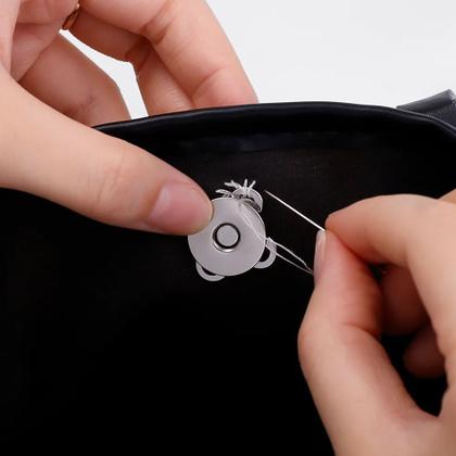 Imagem de Kit 10 Botões Magnéticos 14mm Fecho Imantado Bronze P/ Costurar imã