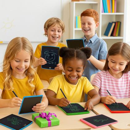 Kit 10 Brinquedo Tablet Mágico LCD Caneta Portátil Bloqueia e Limpa - Genérico - Lousa Mágica - Magazine Luiza