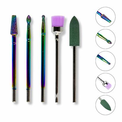 Imagem de Kit 10 Brocas Diamantada Escovinha Polidora + Caixa Suporte