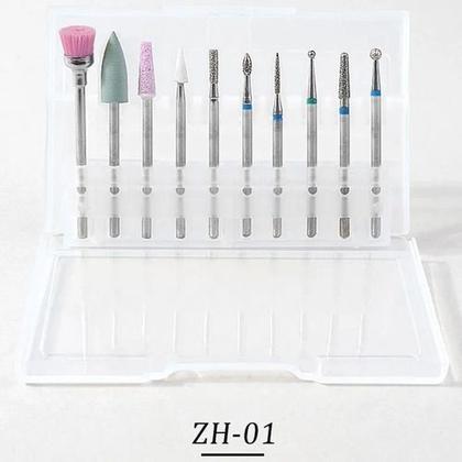 Imagem de Kit 10 Brocas Diamantadas Cutilagem Unhas Completo Oferta