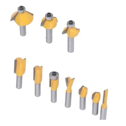 Imagem de Kit 10 Brocas Roteador Corte Preciso Slotting Trimming