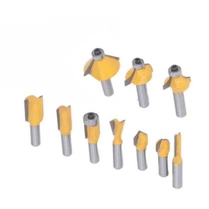 Imagem de Kit 10 Brocas Roteador Corte Preciso Slotting Trimming