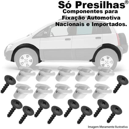 Imagem de Kit 10 Buchas Com Parafusos Moldura Paralama Idea Adventure 2006 2007 2008 2009 2010 2011