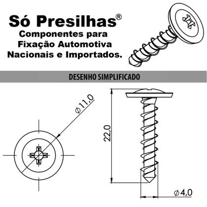 Imagem de Kit 10 Buchas Com Parafusos Moldura Paralama Idea Adventure 2006 2007 2008 2009 2010 2011