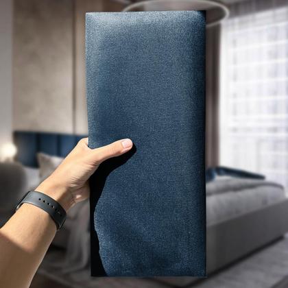 Imagem de Kit 10 Cabeceiras Adesivas de Cama Box Casal King Estofada Modulada 2,00mX45cm