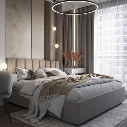 Imagem de Kit 10 Cabeceiras Adesivas de Cama Box Casal King Estofada Modulada 2,00mX45cm