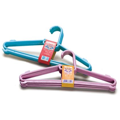 Imagem de Kit 10 Cabide Infantil Bebe Azul 30x13,5 Reforçado Injeplastec