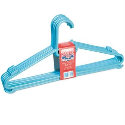 Imagem de Kit 10 Cabide Infantil Bebe Azul 30x13,5 Reforçado Injeplastec