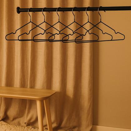 Imagem de Kit 10 Cabide Roupa Metal Emborrachado Antideslizante Closet