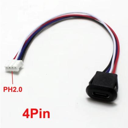 Imagem de Kit 10 Cabo de Conexão USB C Fêmea DIY para 4 Vias PH 2.0 Perfeito para Arduino