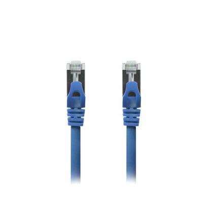 Imagem de Kit 10 Cabo De Rede Patch Cord Cat6 Ftp 2 Metros Azul Blinda