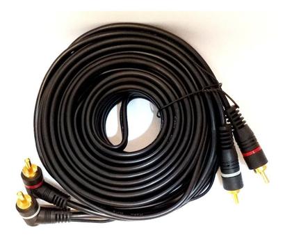 Imagem de Kit 10 Cabo Rca 5m P/ Modulo Amplificador Banhado A Ouro