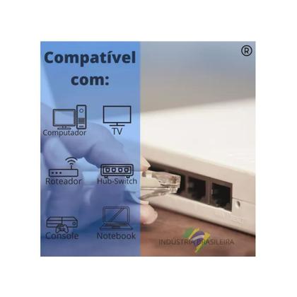 Imagem de Kit 10 cabos de rede cat6 patch cord 1.5 metros cada Original Furukawa