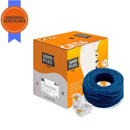 Imagem de Kit 10 cabos de rede cat6 patch cord 1.5 metros cada Original Furukawa