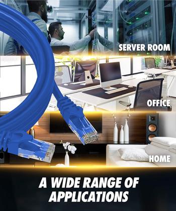 Imagem de Kit 10 Cabos de Rede Cat6 Patch Cord Internet Montado 2m