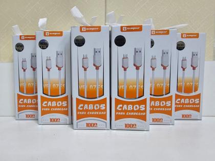 Imagem de Kit 10 Cabos Micro-usb V8 Carregamento Dados Atacado Revenda