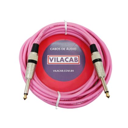 Imagem de Kit 10 Cabos P10 P10 Mono Coloridos 2 Metros Multi-uso