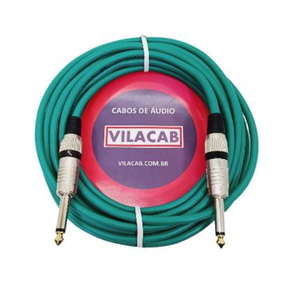 Imagem de Kit 10 Cabos P10 P10 Mono Coloridos 2 Metros Multi-uso