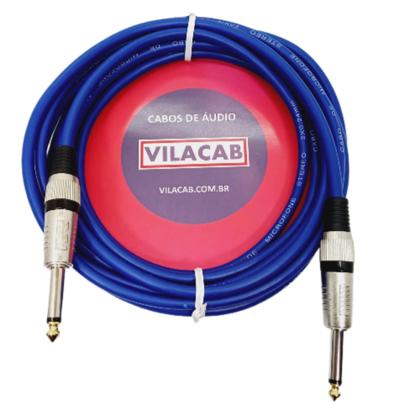 Imagem de Kit 10 Cabos P10 P10 Mono Coloridos 2 Metros Multi-uso