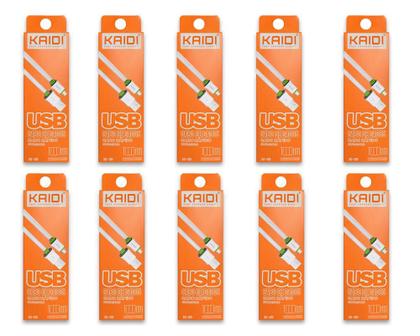 Imagem de Kit 10 Cabos Usb Celular V8 Android Kaidi