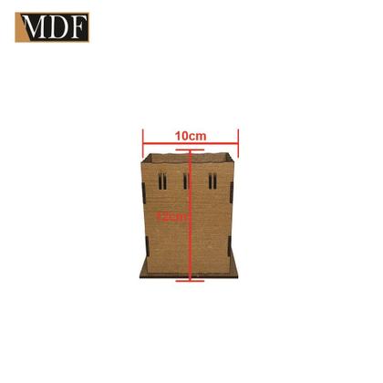 Imagem de Kit 10 Cachepot Borda Ondulada Passa Fita M 10x10x12 Laser Mdf Madeira
