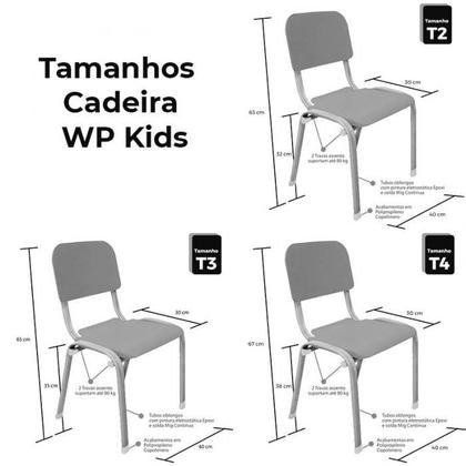 Imagem de Kit 10 cadeiras infantil escolar wp kids empilhavel  t2