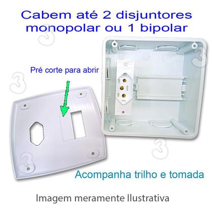 Imagem de Kit 10 Caixa Embutir com Tomada sem Disjuntor para Ar Condicionado Portão