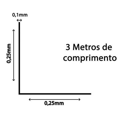 Imagem de Kit 10 Caixas com 150 M Cantoneira em L Pvc Protetor de Canto 25x25mm Barra 300cm Bariri Marrom